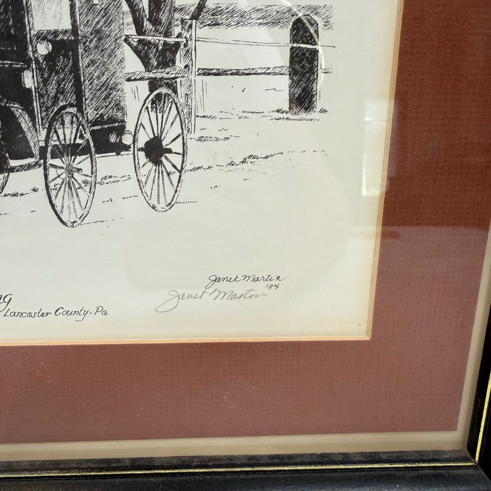 Vintage Janet Martin Sunday Morning Lancaster County PA Signed Gallery Wall - Picture 9 of 13